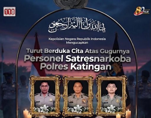 Tiga Personel Polri Gugur Saat Bertugas Ungkap Kasus Narkoba di Katingan, Dianugerahi Kenaikan Pangkat Luar Biasa Anumerta
