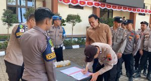 Tegakkan Disiplin Anggota, Propam Polres Temanggung Gelar Razia Kedisiplinan dan Tes Urine