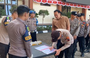 Tegakkan Disiplin Anggota, Propam Polres Temanggung Gelar Razia Kedisiplinan dan Tes Urine