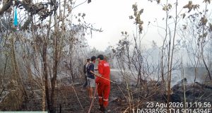 Polres Barito Utara dan Tim Gabungan Berhasil Padamkan Titik Api di Desa Bintang Ninggi II