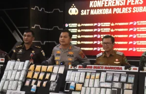 Polres Subang Amankan 26 Tersangka dan Sita Ratusan Gram Sabu dari 21 Kasus Narkoba