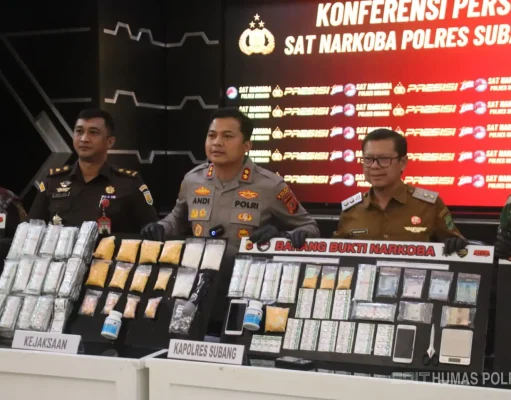 Polres Subang Amankan 26 Tersangka dan Sita Ratusan Gram Sabu dari 21 Kasus Narkoba