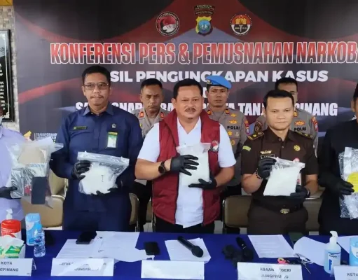 Polresta Tanjungpinang Musnahkan Hampir 3 Kg Sabu Asal Malaysia