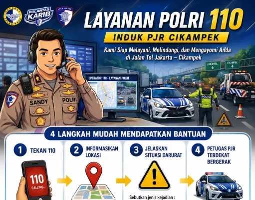 Layanan Polri 110 di Tol Jakarta-Cikampek Beroperasi Penuh 24 Jam