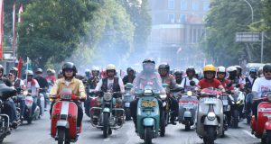 Deklarasikan Pelopor Kamtibmas, 350 Bikers Konvoi Merah Putih di Tangerang