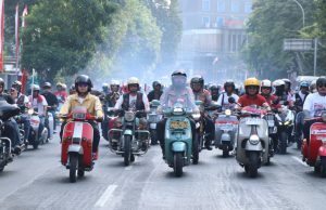 Deklarasikan Pelopor Kamtibmas, 350 Bikers Konvoi Merah Putih di Tangerang