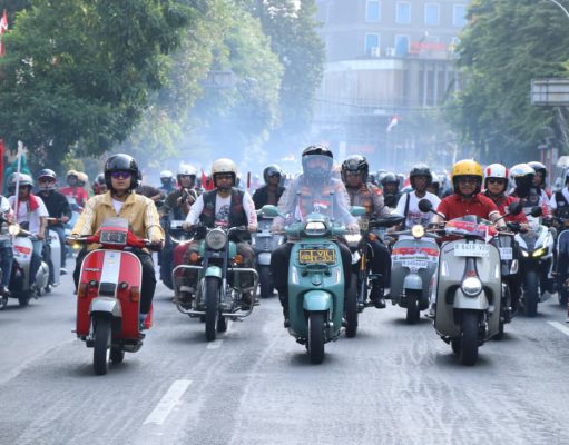 Deklarasikan Pelopor Kamtibmas, 350 Bikers Konvoi Merah Putih di Tangerang