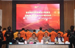 Polres Muba Bongkar Jaringan Migas Ilegal dan Amankan 22 Tersangka dan 33 Truk Berisi 419.600 Liter Minyak