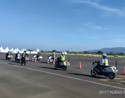 Polwan Ditlantas Polda NTB Asah Kemampuan Moge untuk Pengamanan MotoGP Mandalika 2026