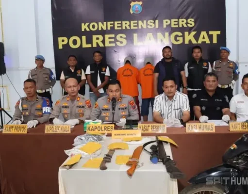 Polres Langkat Amankan Dua Terduga Pelaku Pembunuhan di Kuala