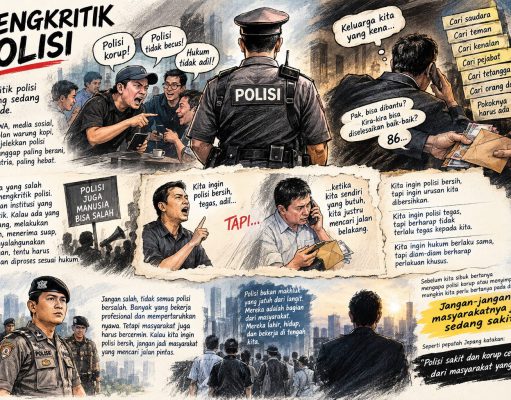 MENGKRITIK POLISI.
