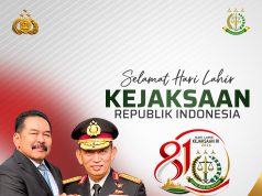 Kapolri Sampaikan Selamat HUT Kejaksaan RI ke-81