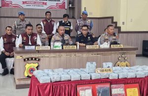 Peredaran 46,6 Kg Sabu Diduga dari Malaysia Digagalkan Polres Langsa
