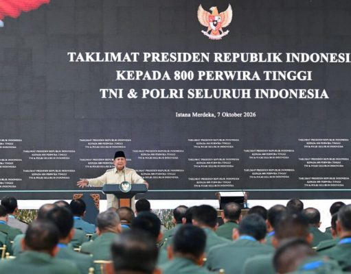 Presiden Prabowo Sampaikan Taklimat kepada 800 Perwira Tinggi TNI-Polri