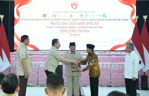 Presiden Prabowo Saksikan Penyelamatan Kekayaan Negara Rp13,24 Triliun dan 259 Ribu Hektare Kawasan Hutan kepada Negara