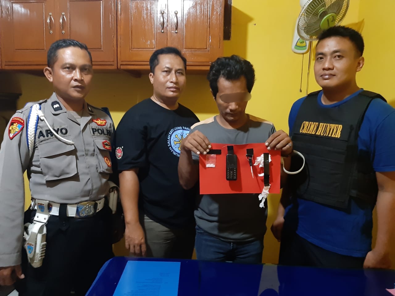 Polsek Balongpanggang Kembali Amankan Pelaku Penyalahgunaan Narkotika Jenis Sabu