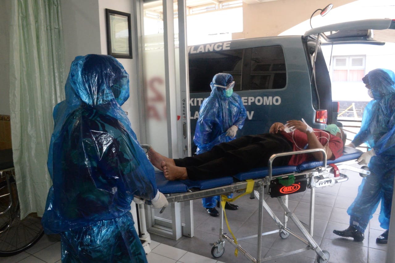 LANTAMAL V GELAR LATIHAN SIMULASI GULBEN BAHAYA COVID-19