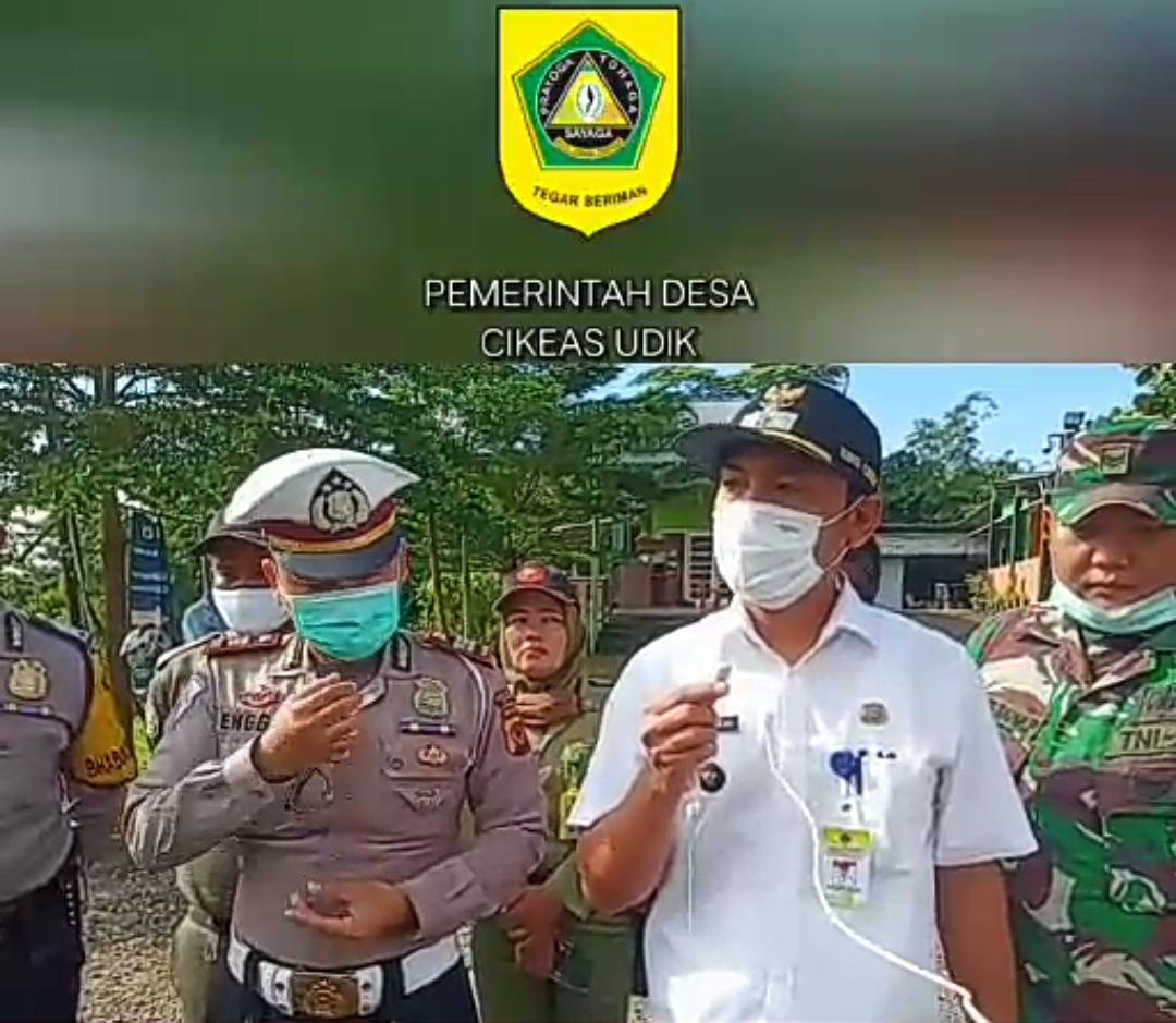 Penyemprotan Disinfektan, Kades Cikeas Udik Ucapkan Terima Kasih Kepada Resimen I Paspelopor