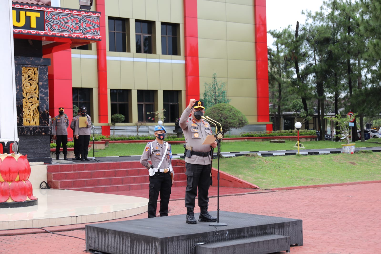 Poldasu Menggelar Apel Pasukan Operasi Kepolisian Mandiri Kewilayahan “Huta Toba” 2021