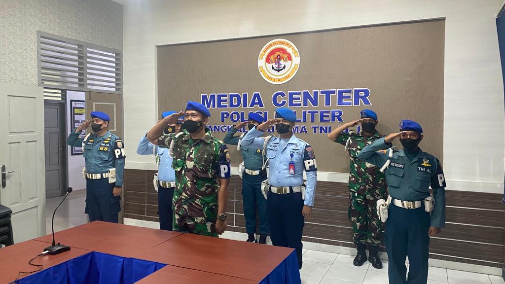 POM Lantamal IV Mengikuti Upacara Virtual Pembukaan Opsgaktib dan Yustisi Serentak TA. 2022