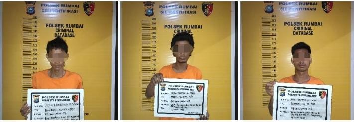 Polsek Rumbai amankan 3 orang diduga pelaku penyalahgunaan Narkotika jenis Sabu