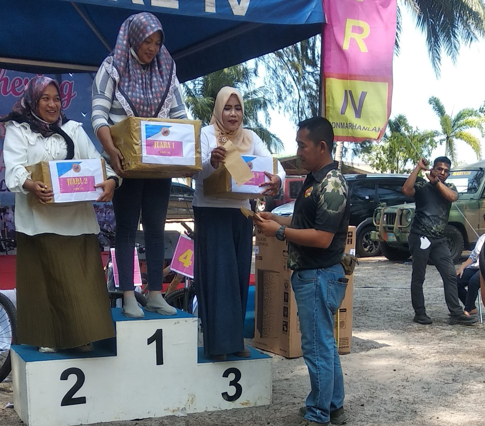 Jelang Bulan suci Ramadhan 1443 H, Danyonmarhanlan IV Gelar Olahraga Bersama Keluarga Besar Prajurit Gurita Perkasa