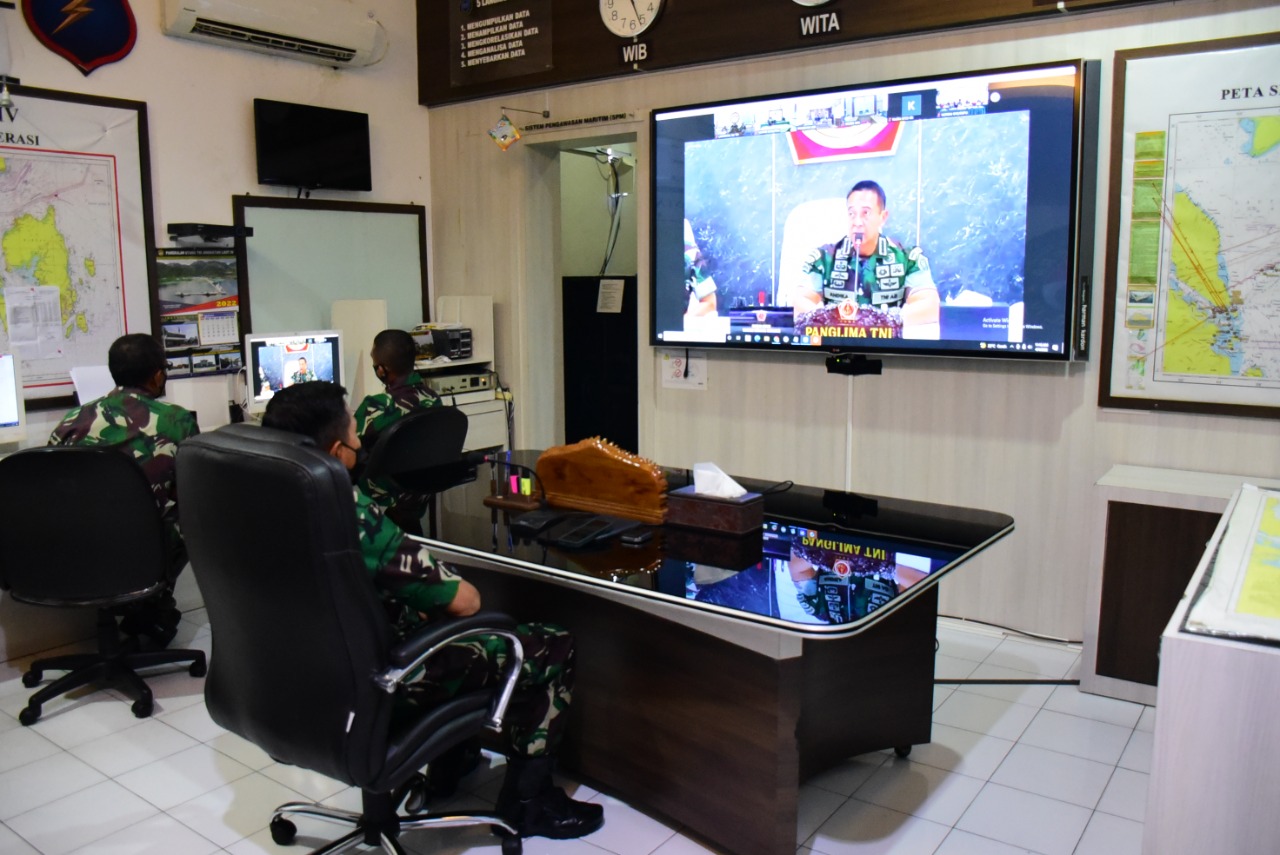 Danlantamal IV Hadiri Vicon Dengan Panglima TNI