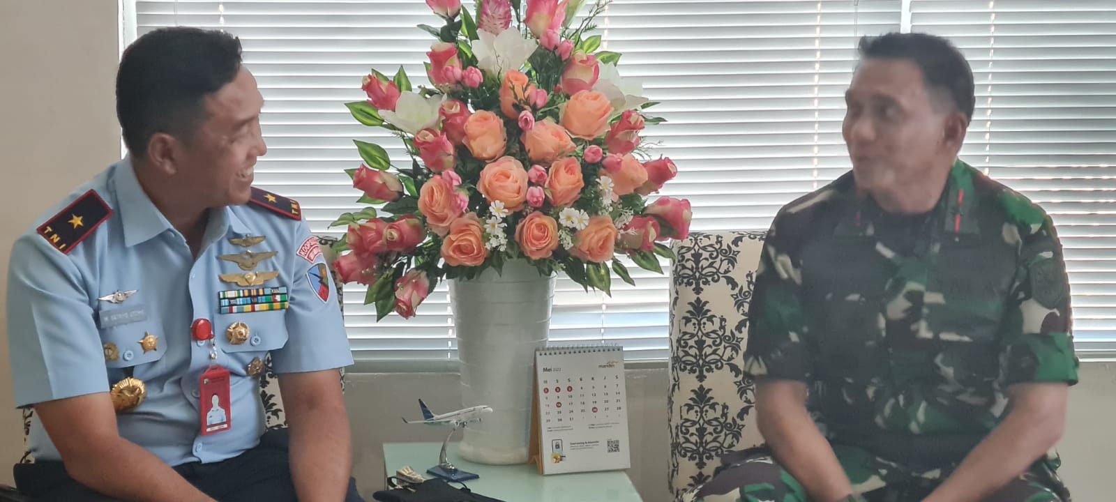 Danlanud Sam Ratulangi Terima Danlantamal VIII di Mako Tentara Langit