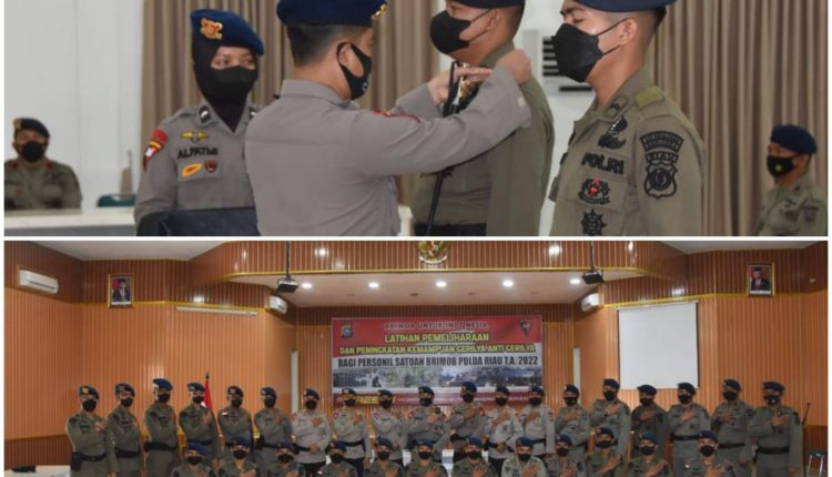 Tingkatkan Kemampuan, Satuan Brimob Polda Riau Gelar Latihan Grilya Anti Grilya