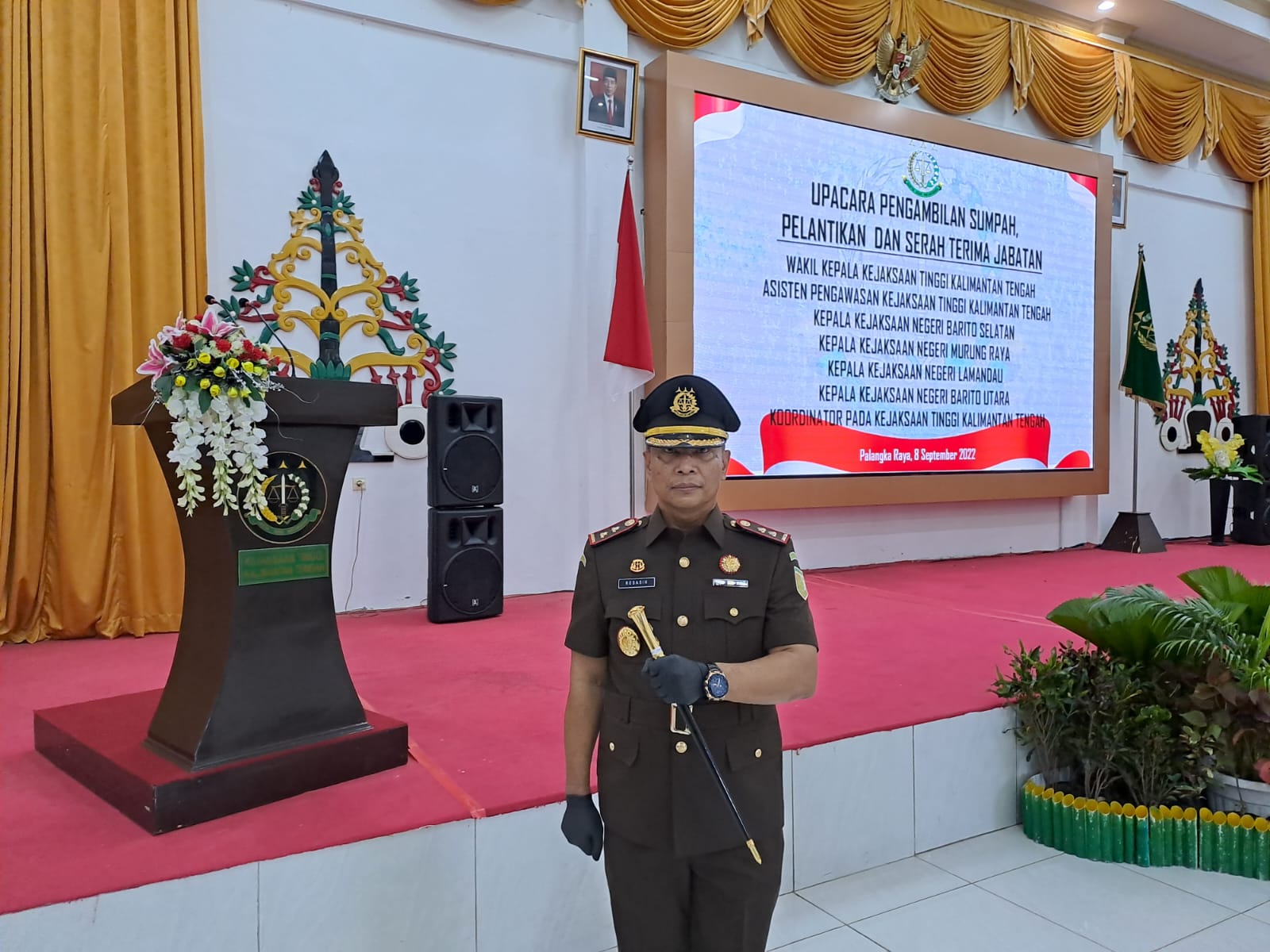 Kajati Kalteng Lantik Kosasih S.H,M.H Sebagai Kajari Murung Raya