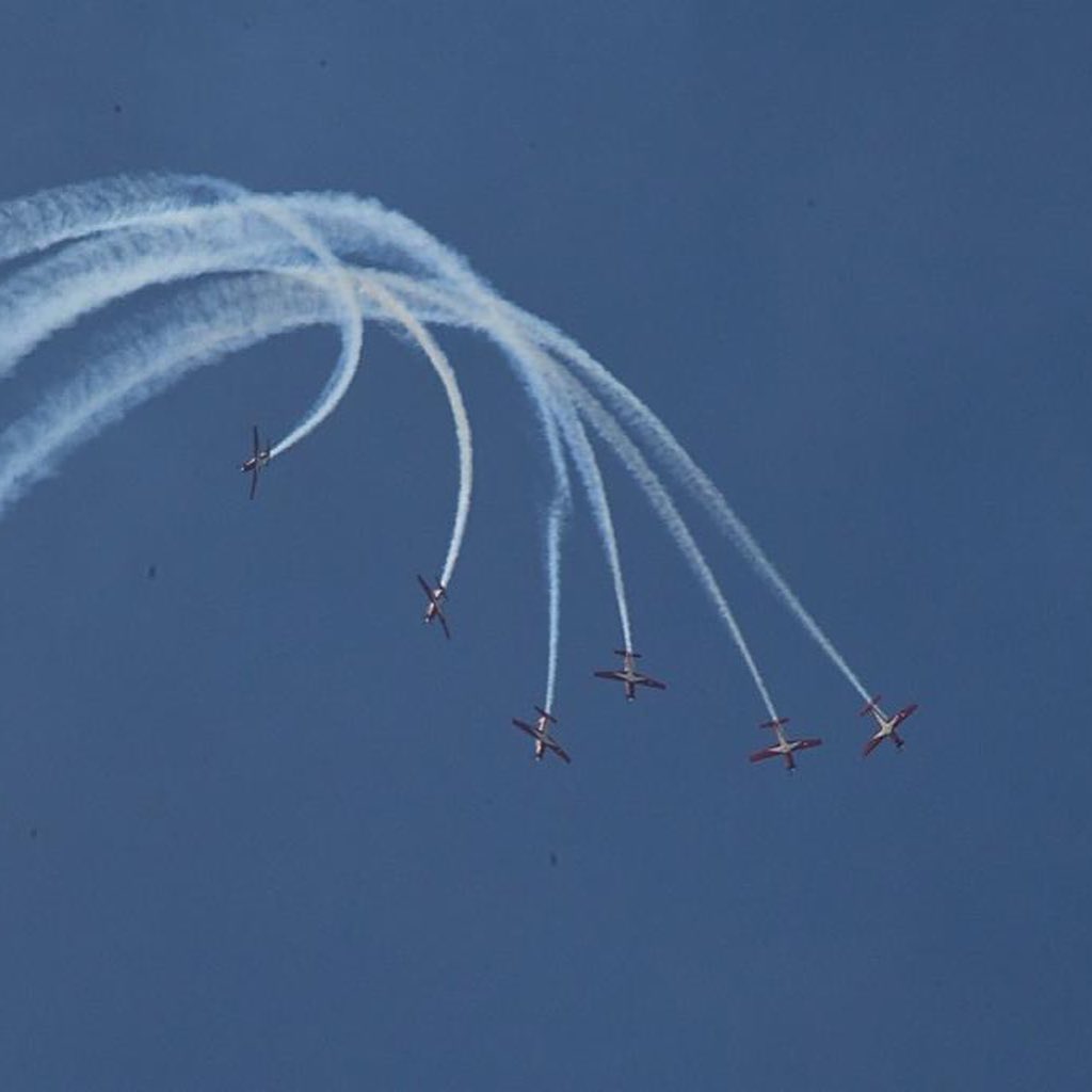 Latihan Gladi Bersih TNI- AU Untuk HUT TNI Ke 77 Atraksi Manufer Pesawat Tempur