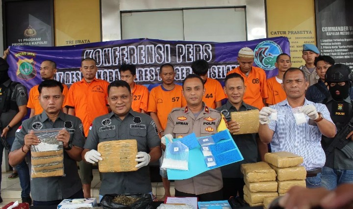 7 Pengedar Narkoba Berhasil Diamankan Polres Tangerang Selatan