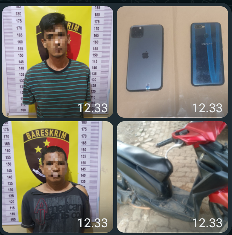 Polsek Tegineneng Berhasil Amankan Dua Pelaku Pencurian Dengan Kekerasan