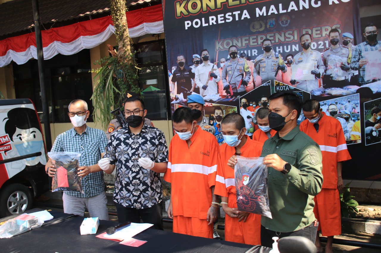 Polresta Malang Kota Ungkap Kasus Curanmor,Tiga Pelaku Berhasil Diamankan