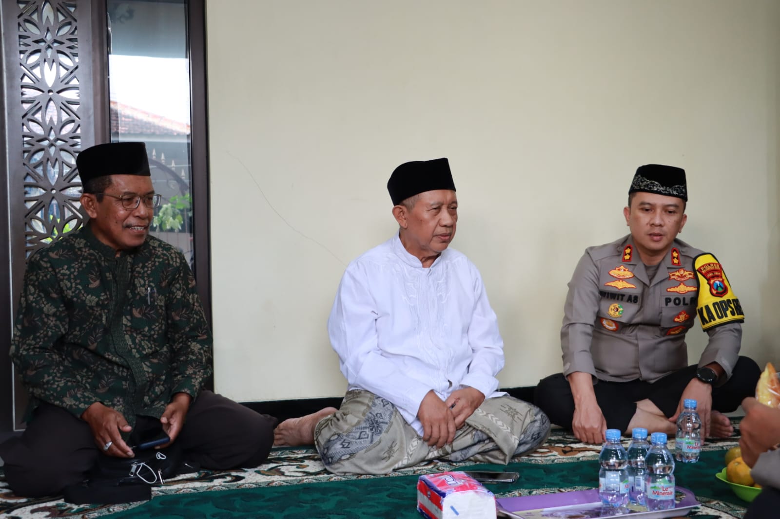 Silaturahmi ke Ketua PCNU, Kapolresta Mojokerto Bersama Ulama Sepakat Tolak Berita Hoax