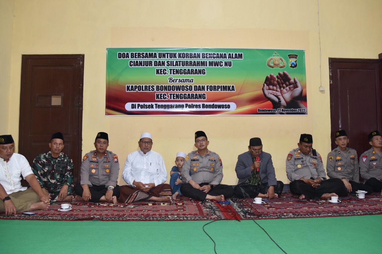 Polres Bondowoso Gelar Doa Bersama untuk Warga Terdampak Gempa Cianjur