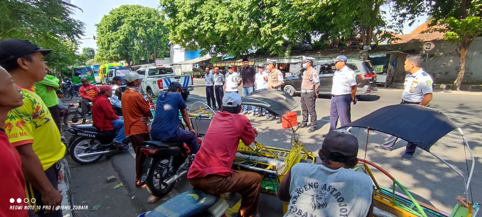 Sinergitas Polres Pasuruan Kota Bersama Dishub Sosialisaikan Larangan Bentor Beroperasi
