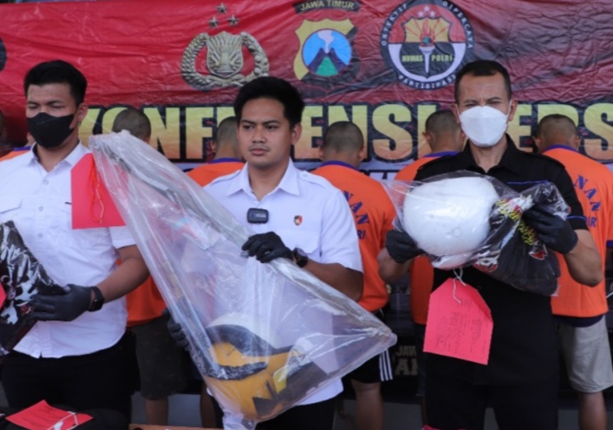 Polisi Amankan Belasan Pesilat dari 3 Perguruan di Kediri