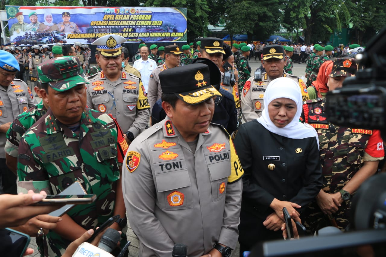Forkopimda Jatim Gelar Pasukan Operasi Keselamatan Semeru 2023 dan Pengamanan Puncak Harlah I Abad NU