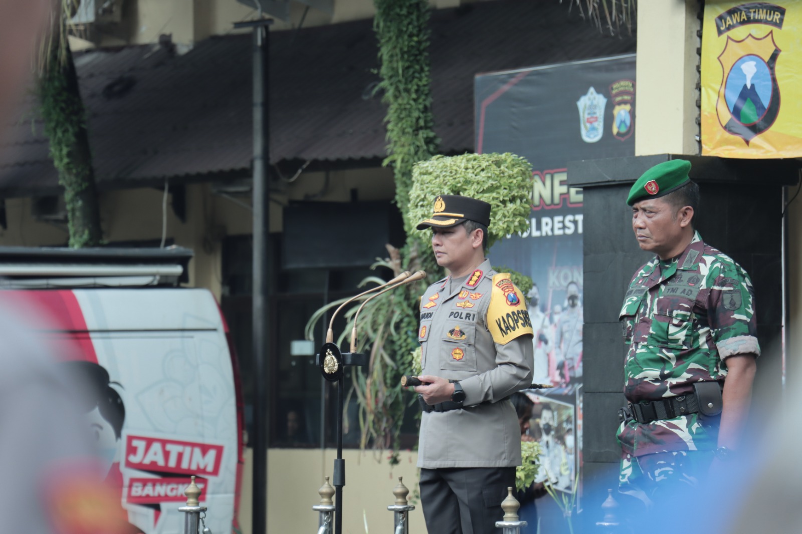 Penguatan Sinergi Polisional, Polresta Malang Kota Satukan Frekwensi Jaga Kamtibmas Bersama Kodim 0833