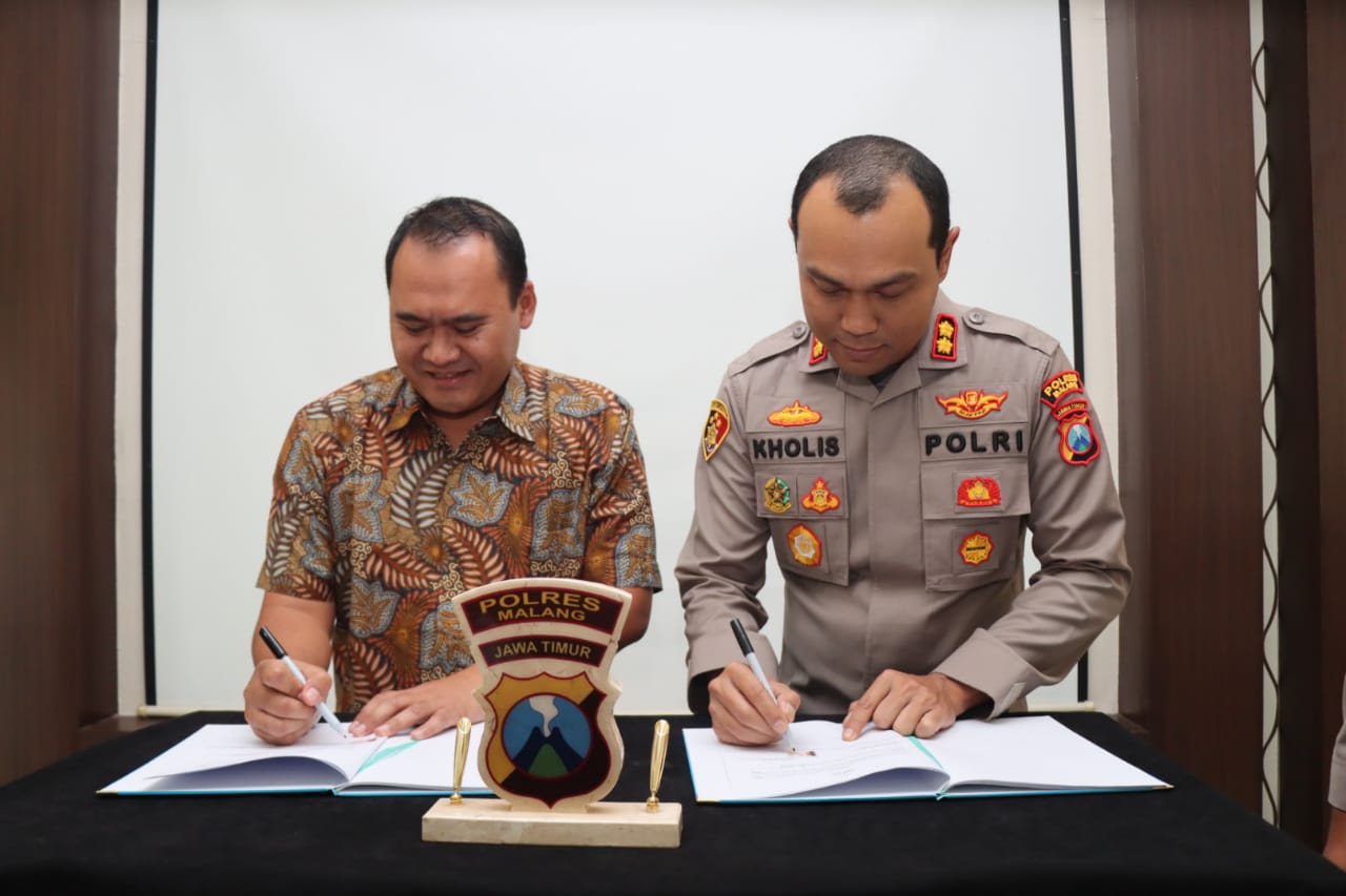 Jalin Kerjasama, Polres Malang dan Perum Jasa Tirta I Teken MoU Pengamanan Obvitnas
