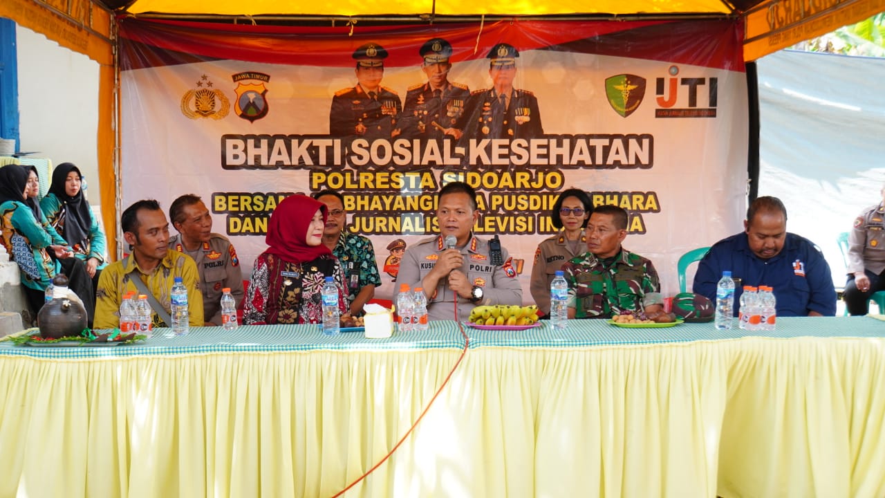 Polresta Sidoarjo Bersama IJTI Gelar Bakti Kesehatan Cegah Stunting