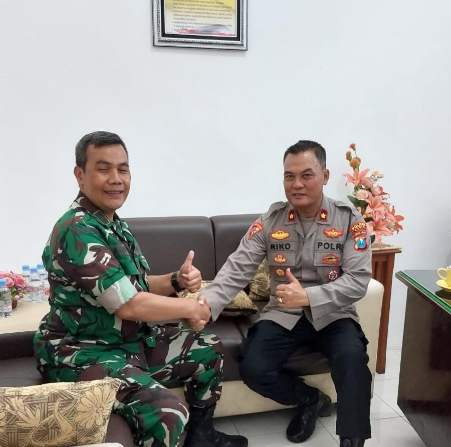 Kokohkan Sinergitas, TNI-Polri di Kediri Gelar Silaturahim
