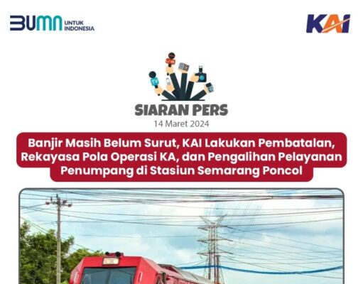 Banjir Semarang, KAI Batalkan Rute Operasi Sejumlah KA, Ini Daftarnya