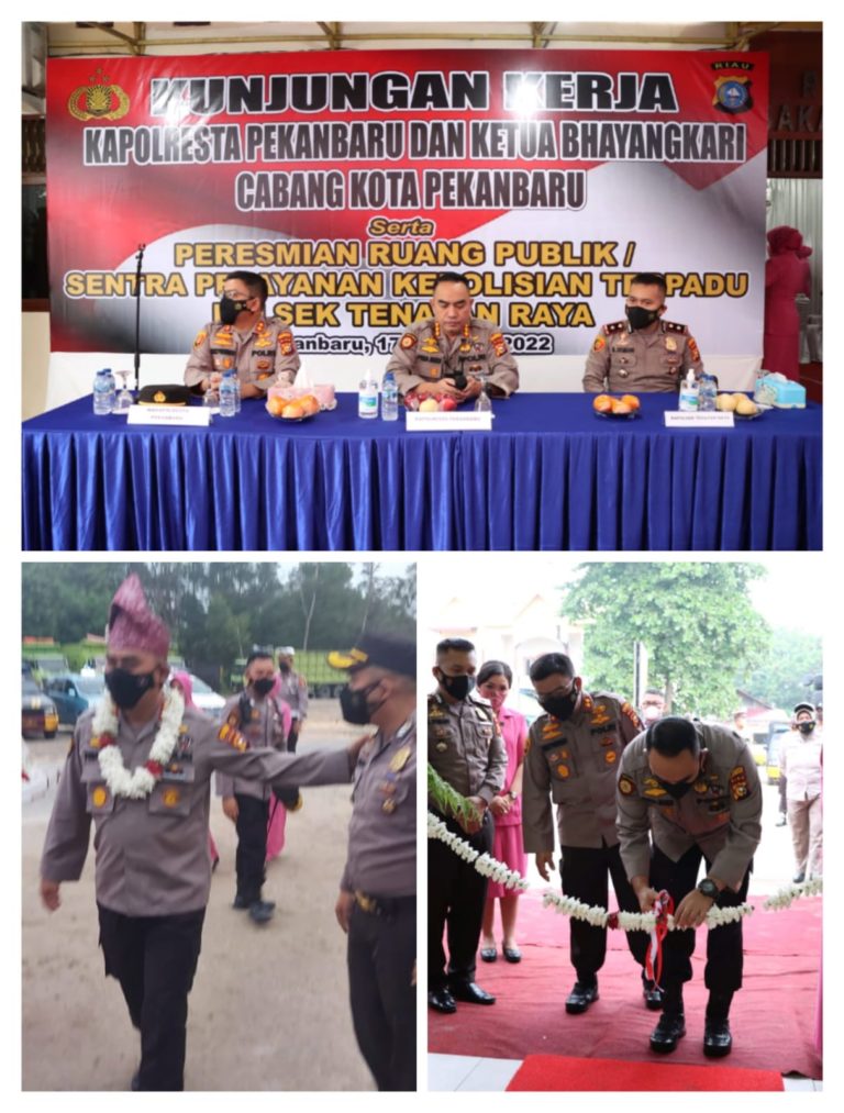 Kunjungan Kerja Kapolresta Pekanbaru Sekaligus Peresmian Ruang Pelayanan Terpadu Polsek Tenayan Raya
