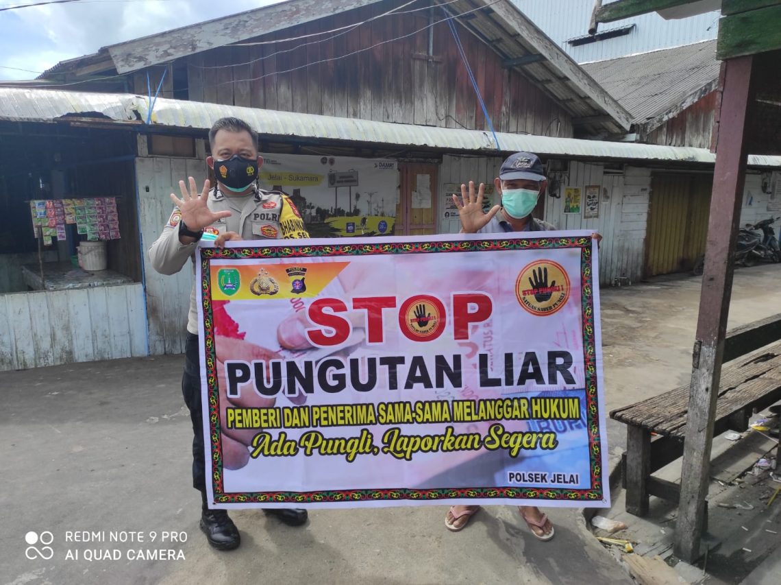 Cegah Pungli, Polsek Jelai Gelar Sosialisasi Rutin