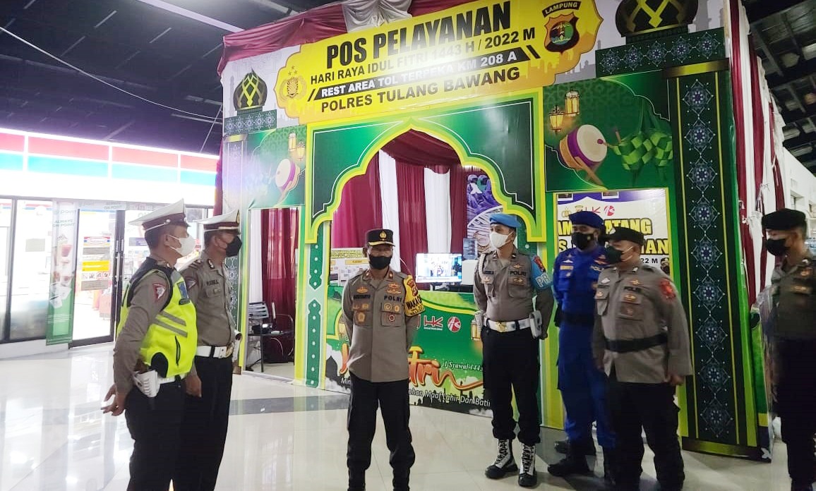 Wakapolda Lampung Sidak Pos Yan Operasi Ketupat Krakatau 2022 Polres Tulang Bawang