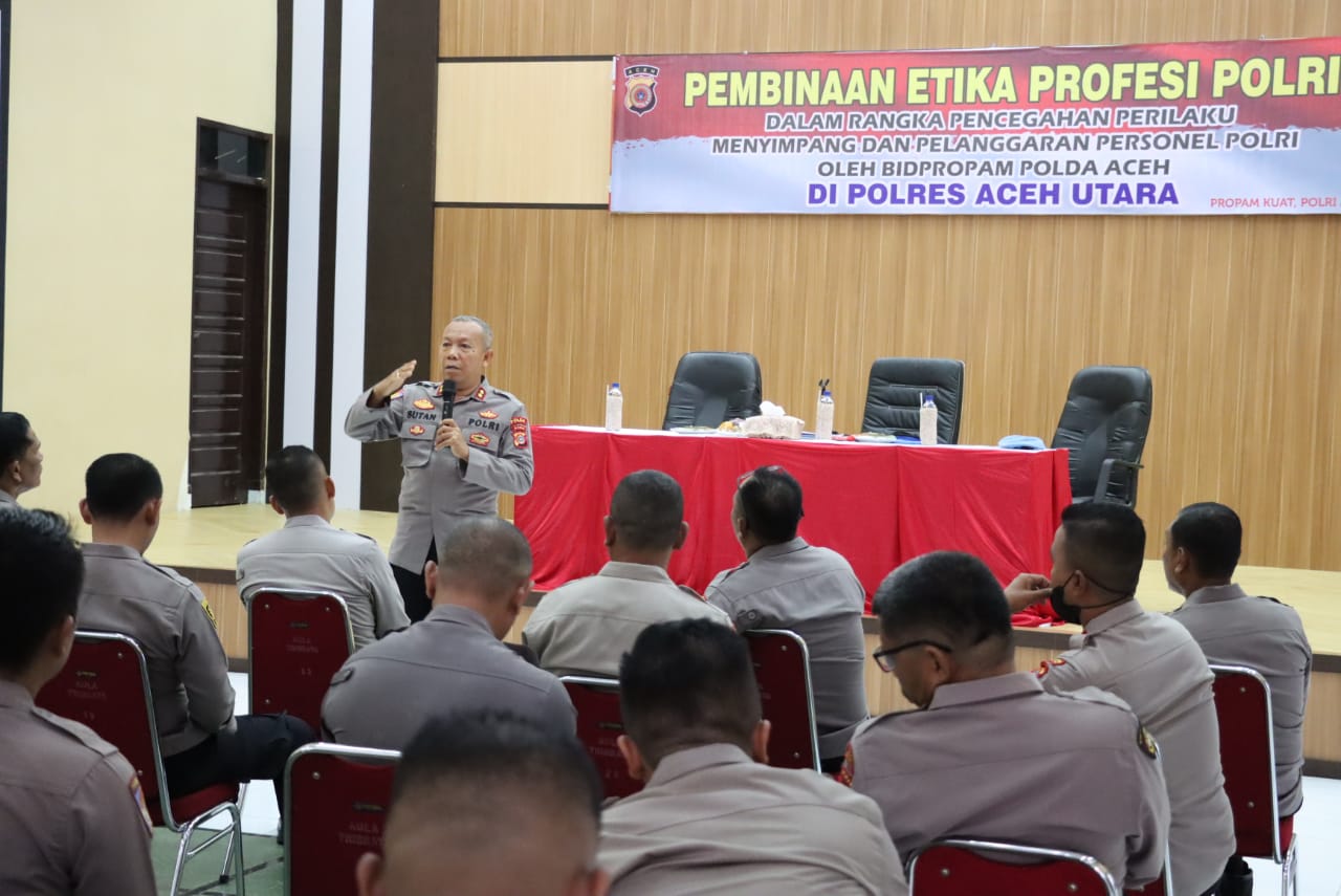 Polres Aceh Utara Terima Kunjungan Pembinaan Etika Profesi Polri