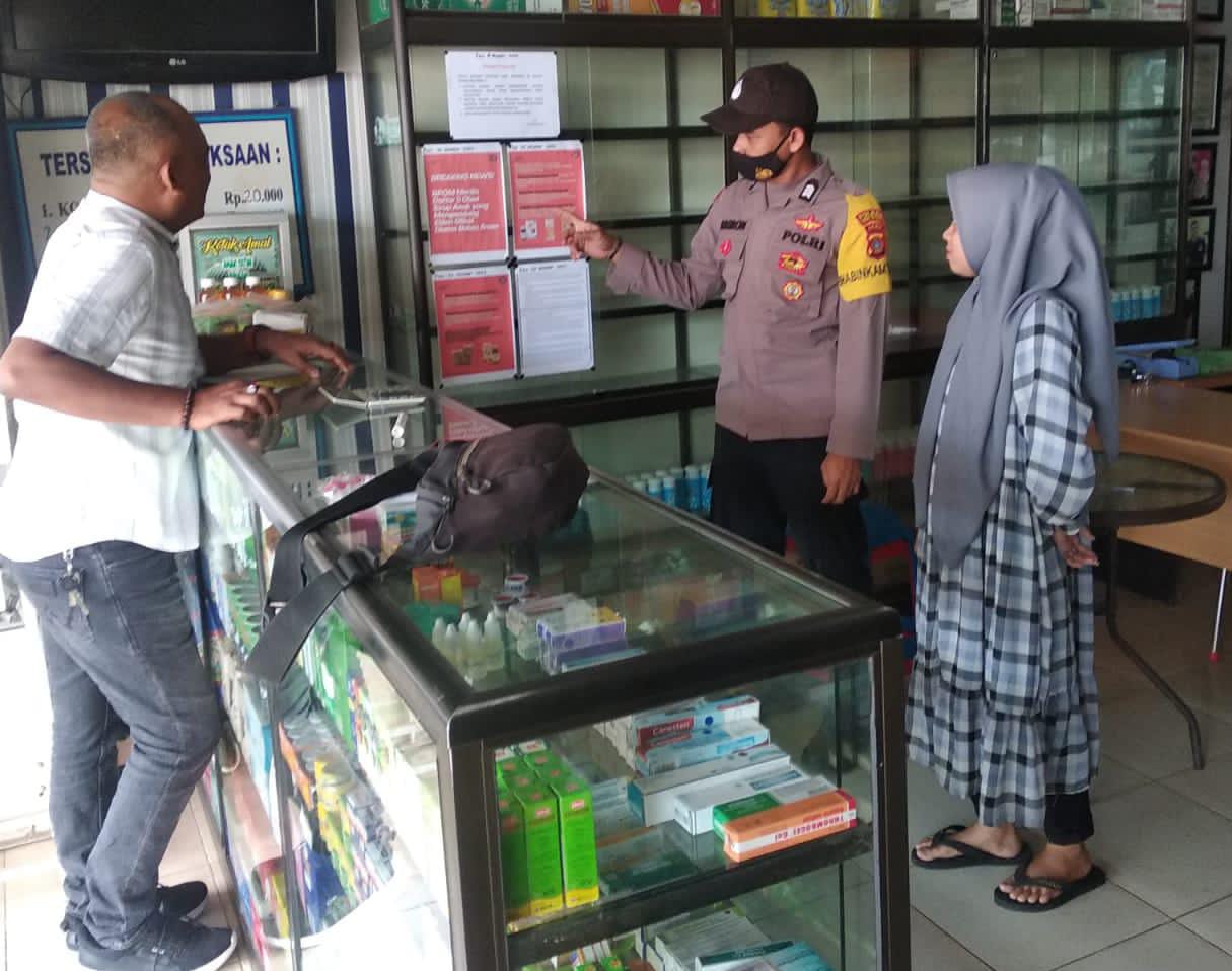 Polres Aceh Utara dan Jajaran Lakukan Himbauan Dan Pemeriksaan Pada Apotik