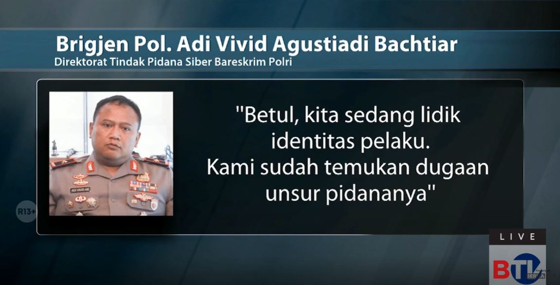 Meski Belum Ada Laporan Polisi, Polri Tegaskan Tetap Selidiki Akun Twitter yang Diduga Hina Ibu Negara